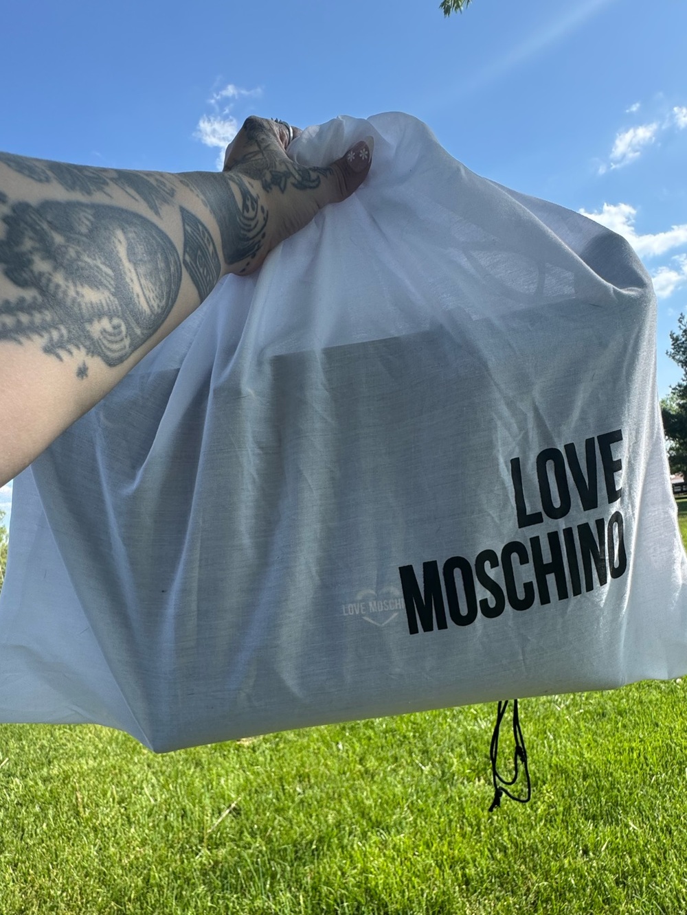 Authentic Love Moschino black tote with dust bag!